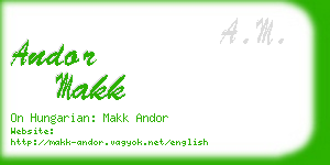 andor makk business card